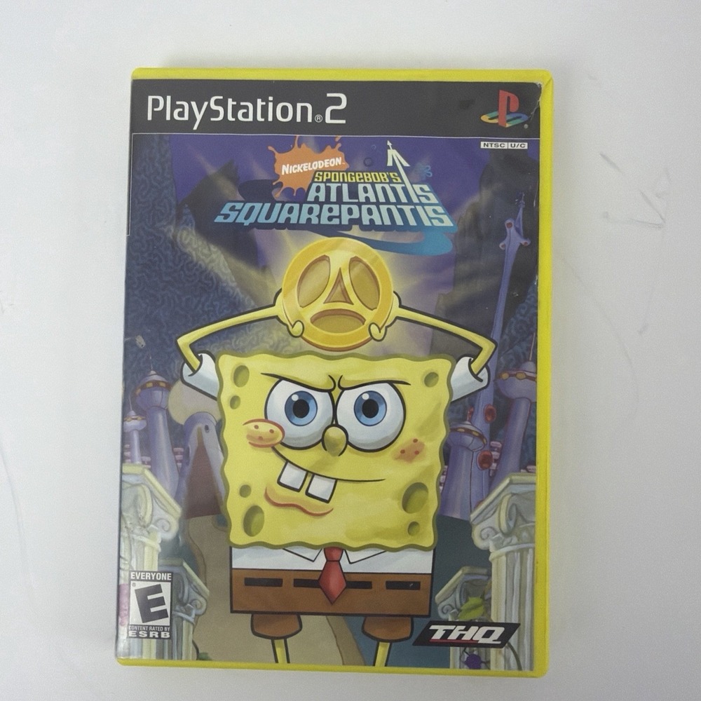 SpongeBob's Atlantis SquarePantis PS2 PlayStation 2 Complete CIB Untested